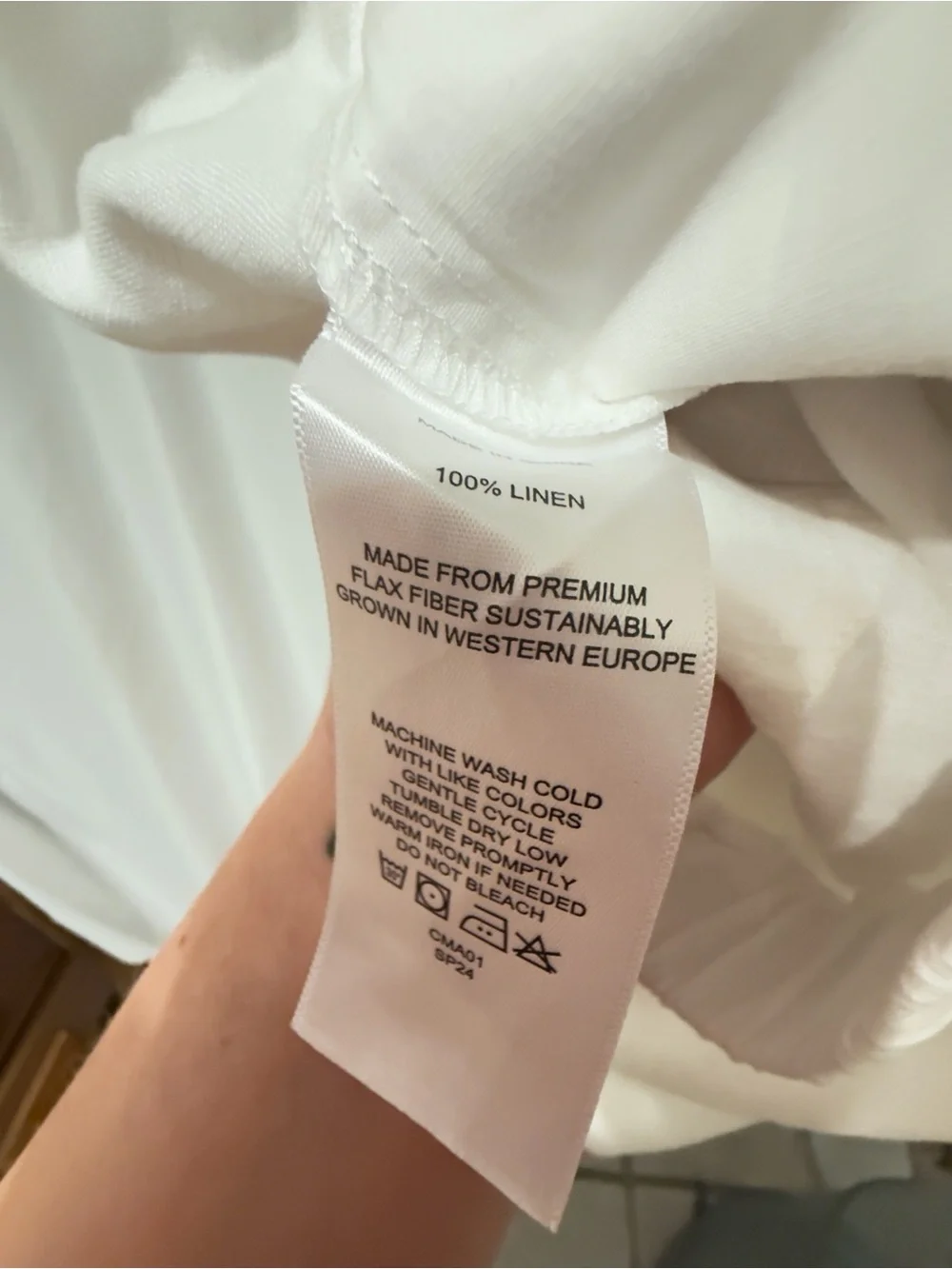 Quince 100% European Linen Pants in White- Size XS- like new!